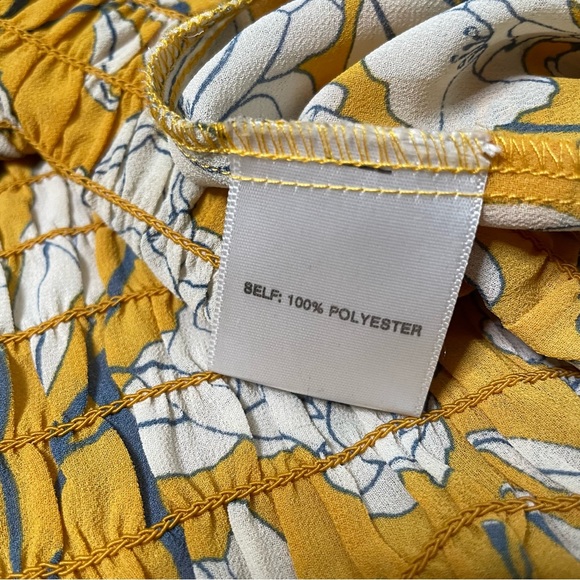Cynthia Rowley smocked neck tie top. NWOT - Picture 5 of 6